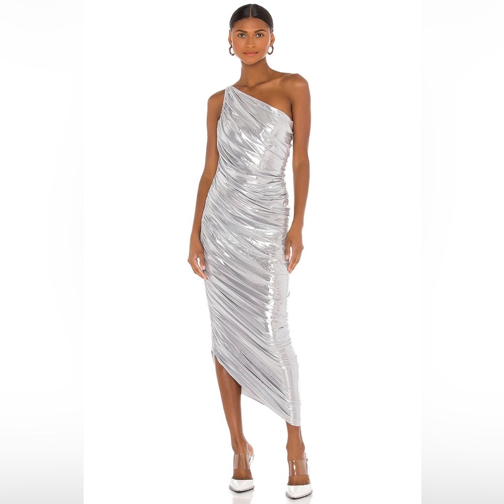 Norma Kamali Diana Gown in Silver